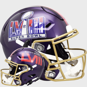 super bowl 58 speedflex football helmet purple